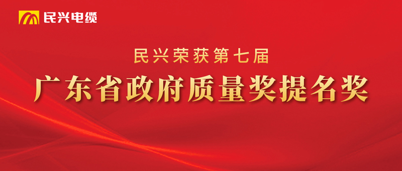 喜報！民興榮獲“廣東省政府質(zhì)量獎提名獎”！